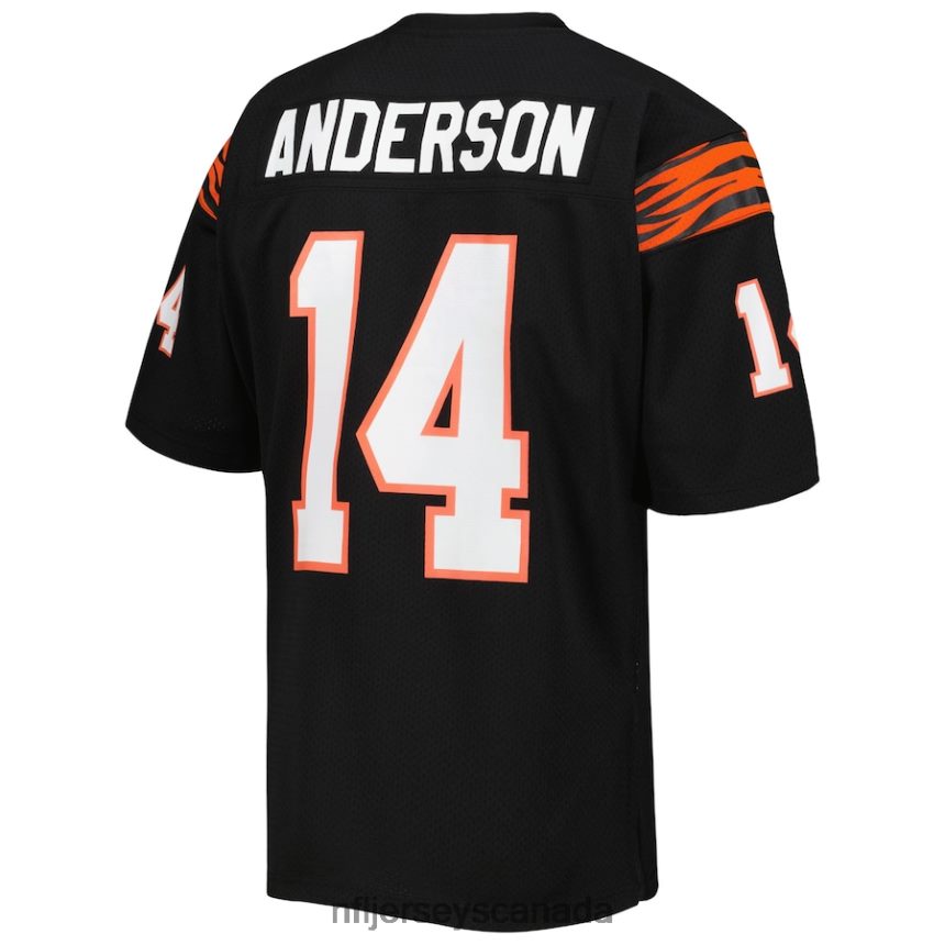 Men Cincinnati Bengals Ken Anderson Mitchell  Ness Black 1981 Authentic Retired Player Jersey Clothing NFL TBXFR61518