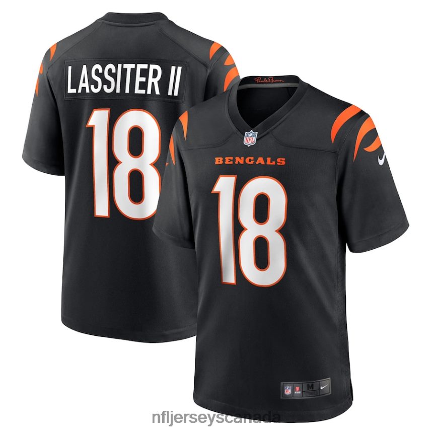 Men Cincinnati Bengals Kwamie Lassiter II Nike Black Game Player Jersey Clothing NFL TBXFR64504