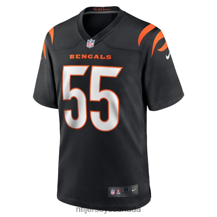 Men Cincinnati Bengals Logan Wilson Nike Black Game Jersey Clothing NFL TBXFR6853
