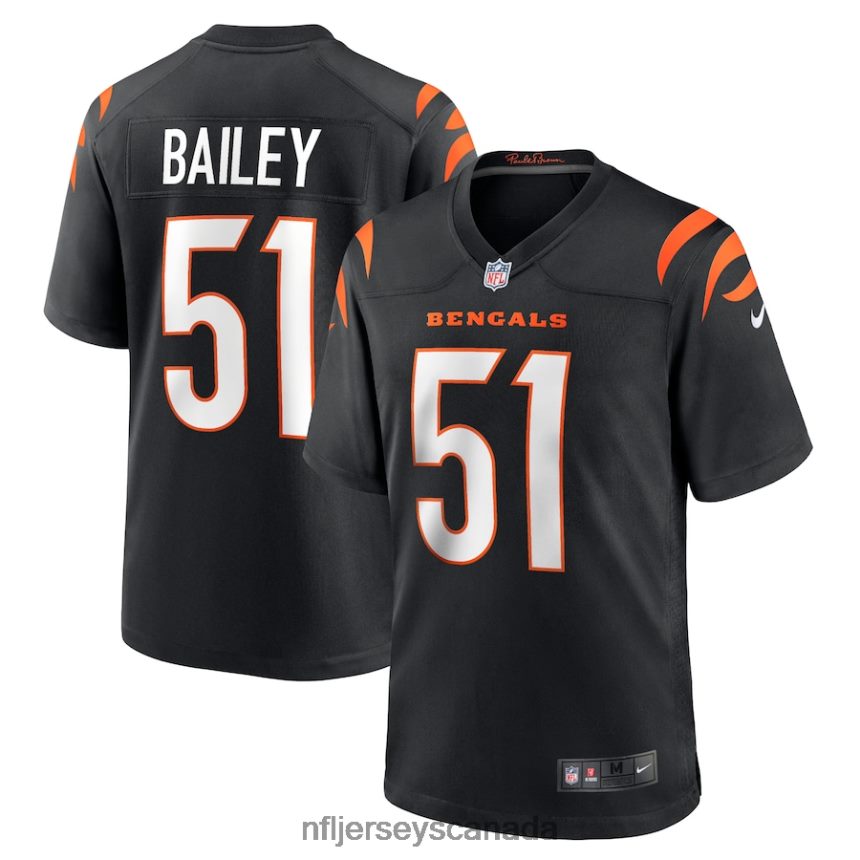 Men Cincinnati Bengals Markus Bailey Nike Black Game Jersey Clothing NFL TBXFR63591