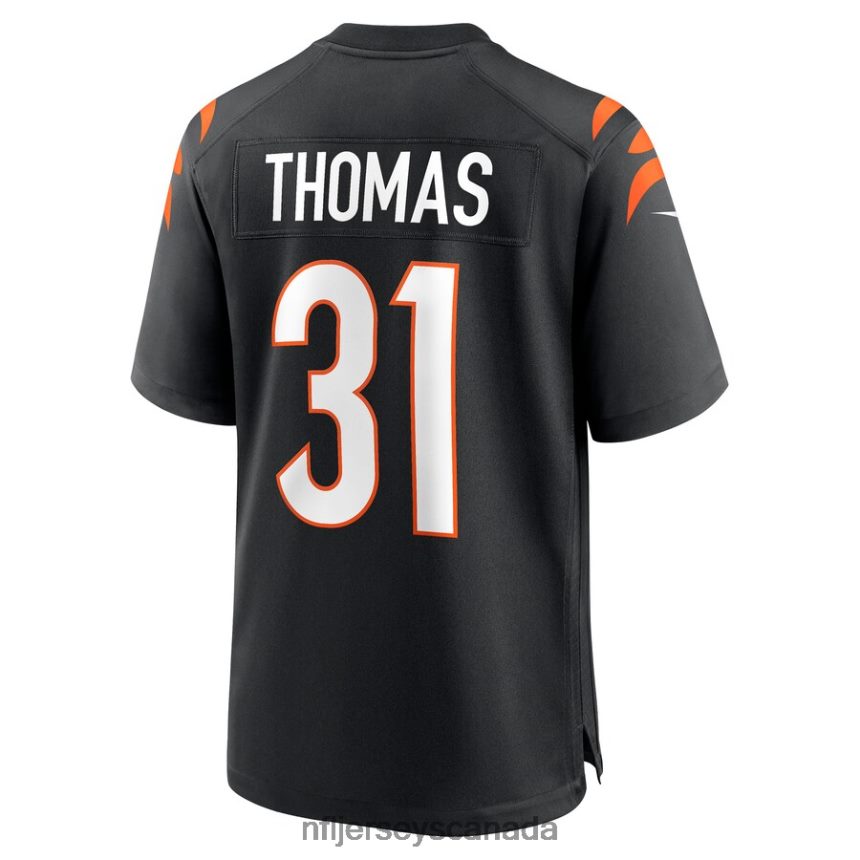 Men Cincinnati Bengals Michael Thomas Nike Black Game Jersey Clothing NFL TBXFR64810