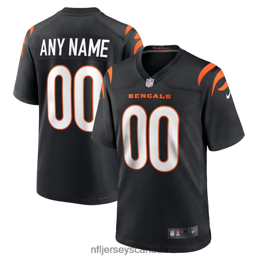 Men Cincinnati Bengals Nike Black Game Custom Jersey Clothing NFL TBXFR6116