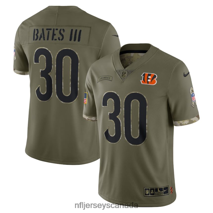 Men Cincinnati Bengals Nike Olive 2022 Salute To Service Limited Jersey Clothing NFL TBXFR66232