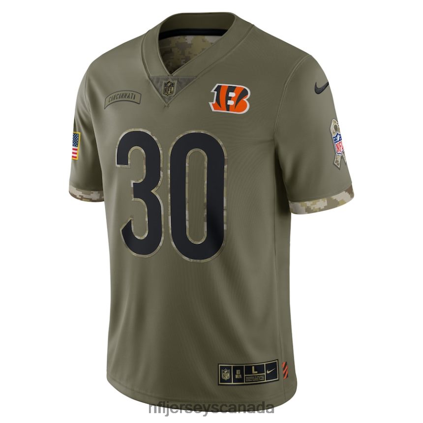 Men Cincinnati Bengals Nike Olive 2022 Salute To Service Limited Jersey Clothing NFL TBXFR66232