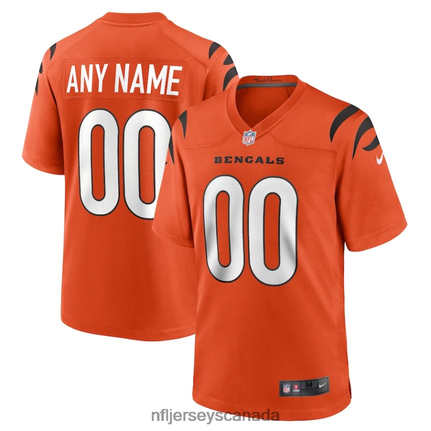 Men Cincinnati Bengals Nike Orange Alternate Game Custom Jersey Clothing NFL TBXFR6224