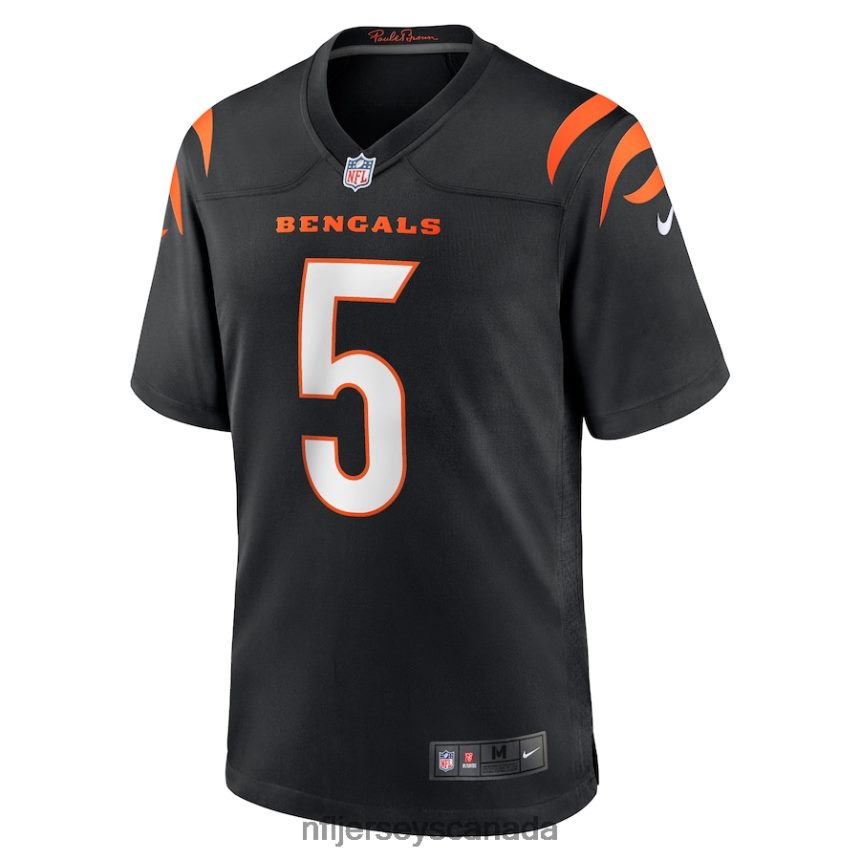 Men Cincinnati Bengals Tee Higgins Nike Black Game Player Jersey Clothing NFL TBXFR617