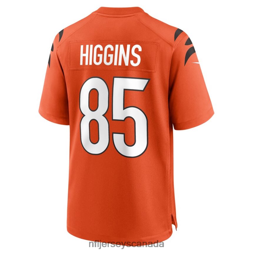 Men Cincinnati Bengals Tee Higgins Nike Orange Game Jersey Clothing NFL TBXFR6122