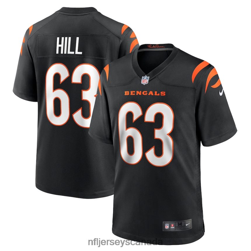 Men Cincinnati Bengals Trey Hill Nike Black Game Jersey Clothing NFL TBXFR66363