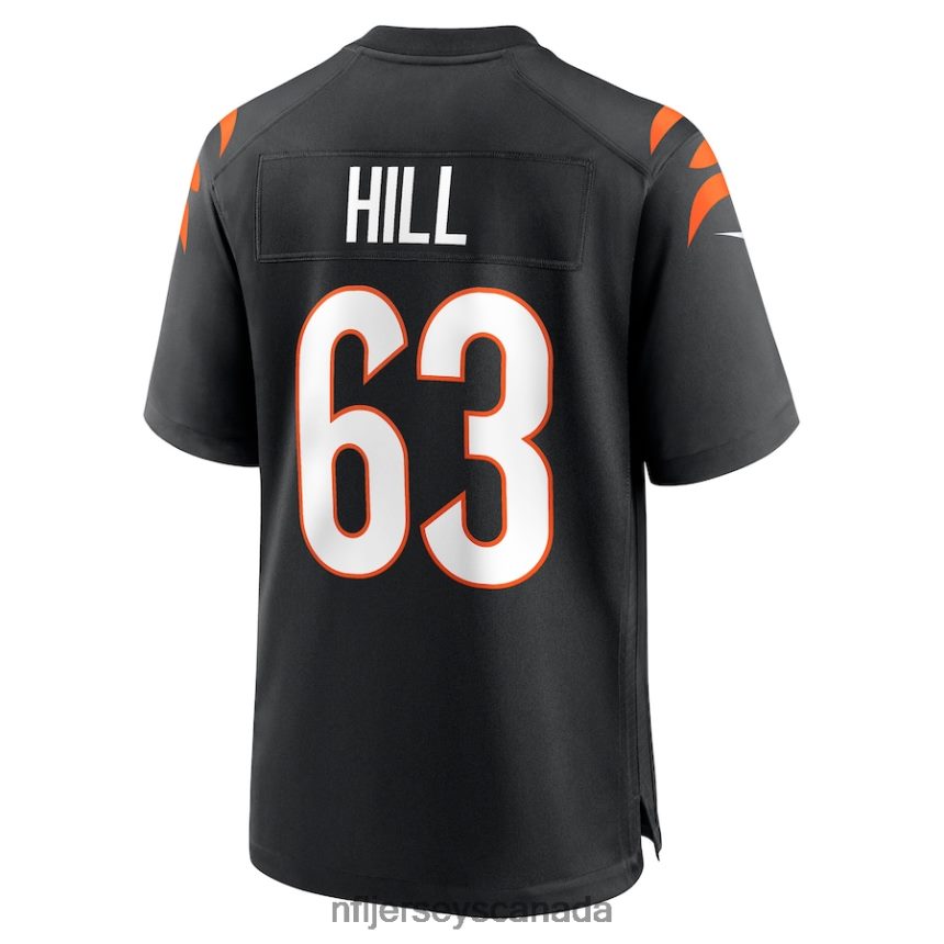 Men Cincinnati Bengals Trey Hill Nike Black Game Jersey Clothing NFL TBXFR66363