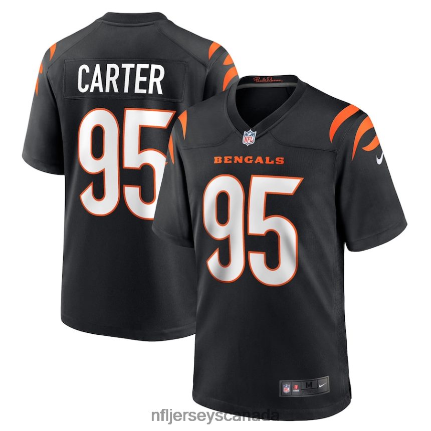 Men Cincinnati Bengals Zach Carter Nike Black Game Player Jersey Clothing NFL TBXFR64133