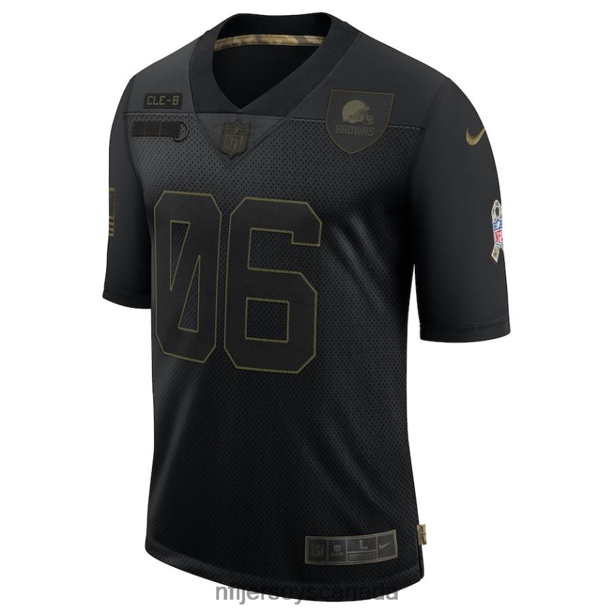 Men Cleveland Browns Baker Mayfield Nike Black 2020 Salute To Service Limited Jersey Clothing NFL TBXFR65458