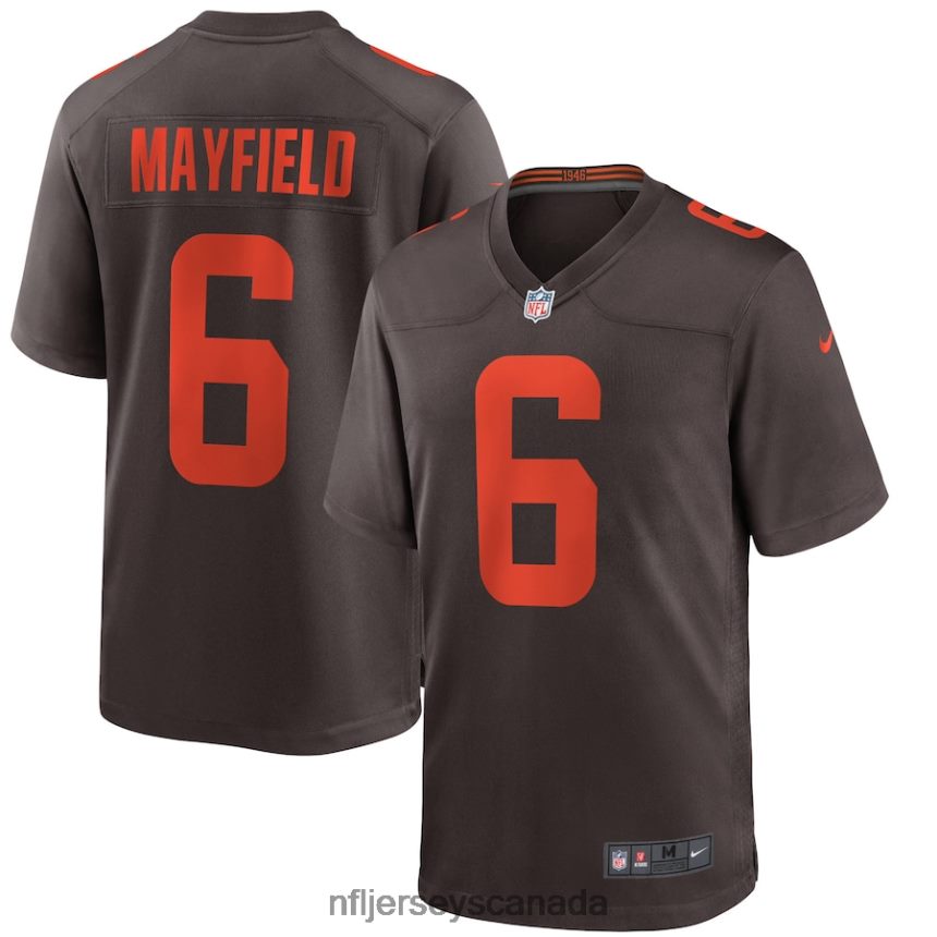 Men Cleveland Browns Baker Mayfield Nike Brown Alternate Game Jersey Clothing NFL TBXFR62616