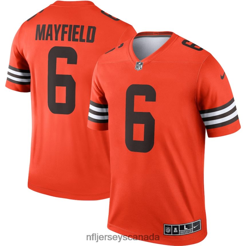 Men Cleveland Browns Baker Mayfield Nike Orange Inverted Legend Jersey Clothing NFL TBXFR62056