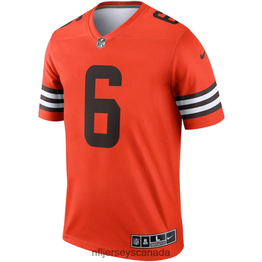 Men Cleveland Browns Baker Mayfield Nike Orange Inverted Legend Jersey Clothing NFL TBXFR62056