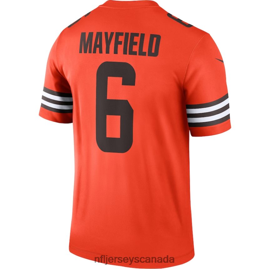 Men Cleveland Browns Baker Mayfield Nike Orange Inverted Legend Jersey Clothing NFL TBXFR62056