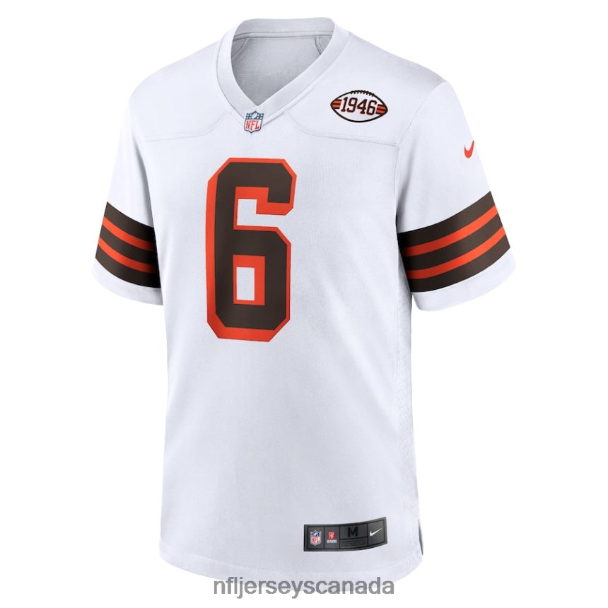 Men Cleveland Browns Baker Mayfield Nike White 1946 Collection Alternate Game Jersey Clothing NFL TBXFR62881