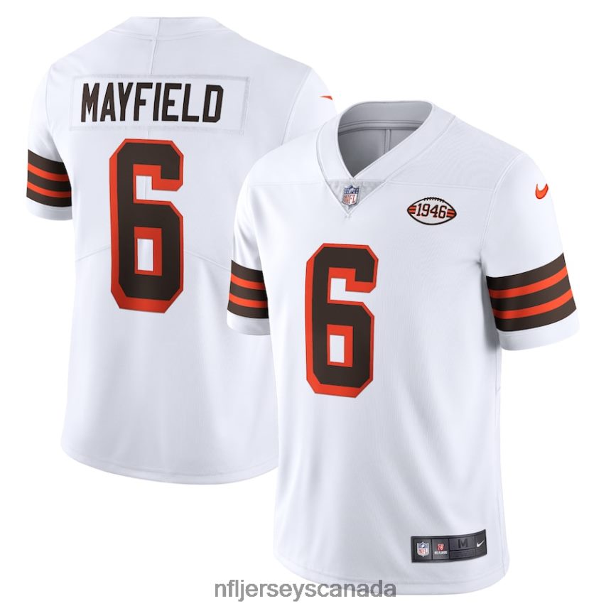 Men Cleveland Browns Baker Mayfield Nike White 1946 Collection Alternate Vapor Limited Jersey Clothing NFL TBXFR61766