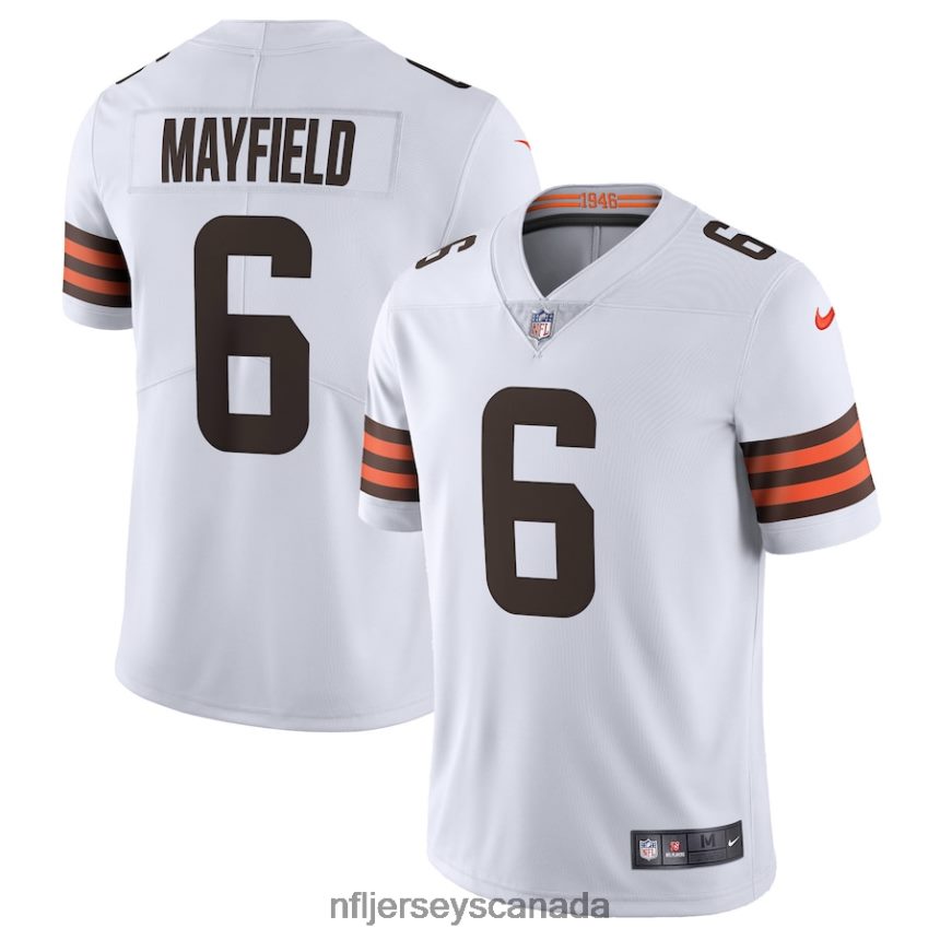 Men Cleveland Browns Baker Mayfield Nike White Vapor Limited Jersey Clothing NFL TBXFR63168
