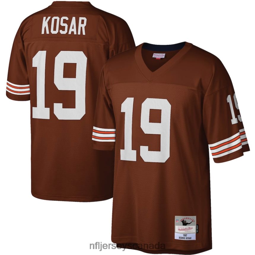 Men Cleveland Browns Bernie Kosar Mitchell  Ness Brown Legacy Replica Jersey Clothing NFL TBXFR62096