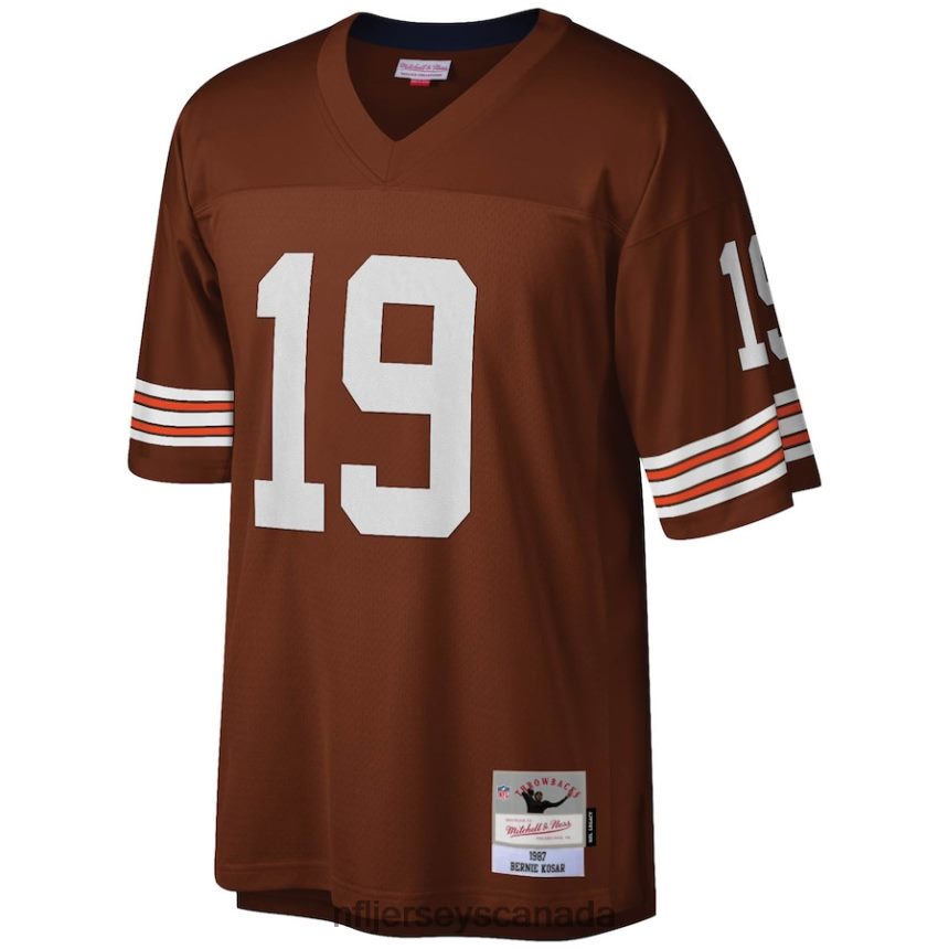 Men Cleveland Browns Bernie Kosar Mitchell  Ness Brown Legacy Replica Jersey Clothing NFL TBXFR62096