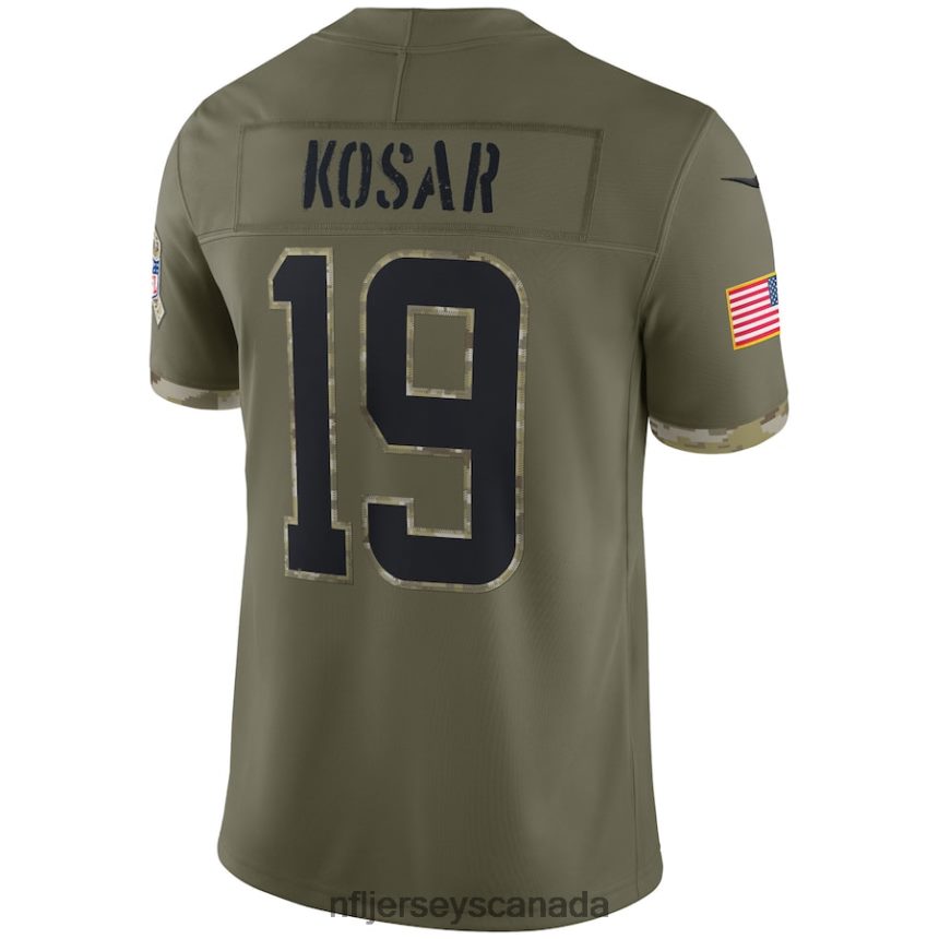 Men Cleveland Browns Bernie Kosar Nike Olive 2022 Salute To Service Retired Player Limited Jersey Clothing NFL TBXFR63336