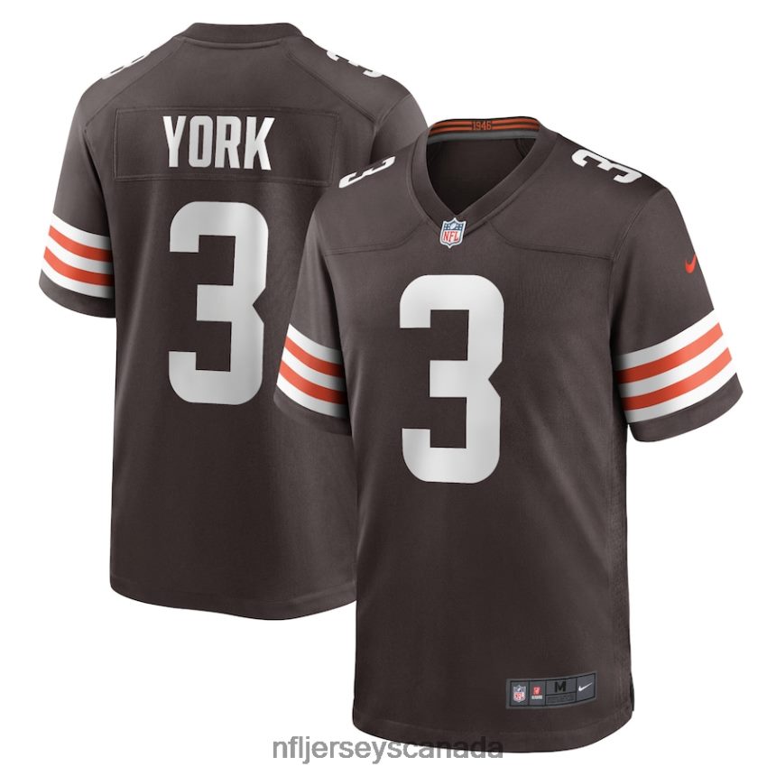 Men Cleveland Browns Cade York Nike Brown Game Player Jersey Clothing NFL TBXFR63840