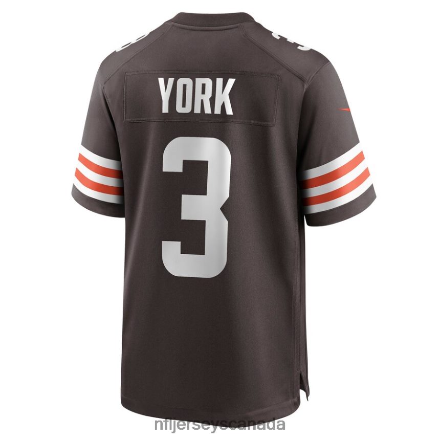 Men Cleveland Browns Cade York Nike Brown Game Player Jersey Clothing NFL TBXFR63840