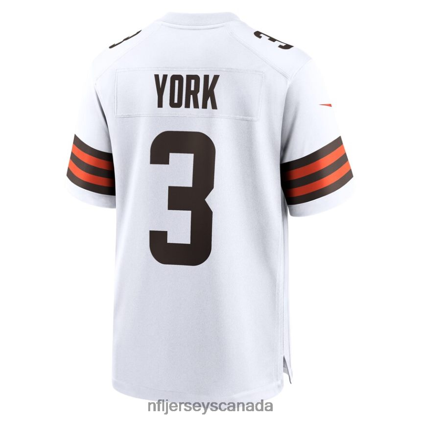Men Cleveland Browns Cade York Nike White Game Player Jersey Clothing NFL TBXFR63846