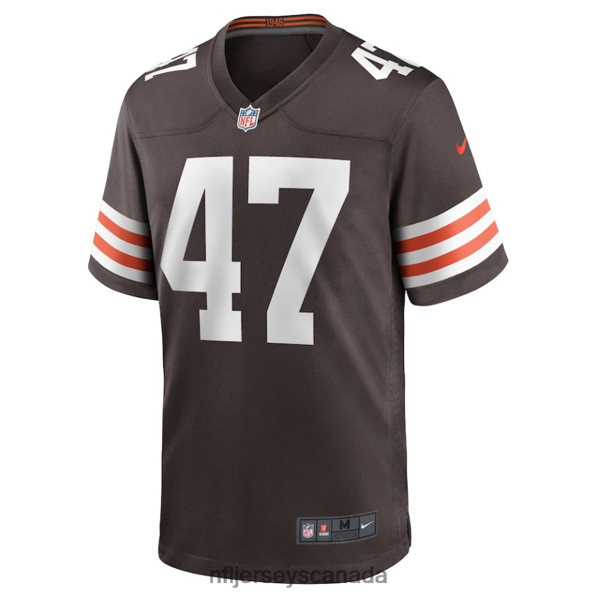 Men Cleveland Browns Charley Hughlett Nike Brown Game Jersey Clothing NFL TBXFR64362