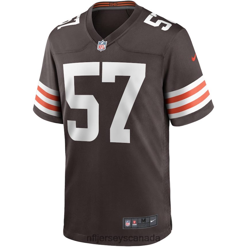 Men Cleveland Browns Clay Matthews Nike Brown Game Retired Player Jersey Clothing NFL TBXFR62116