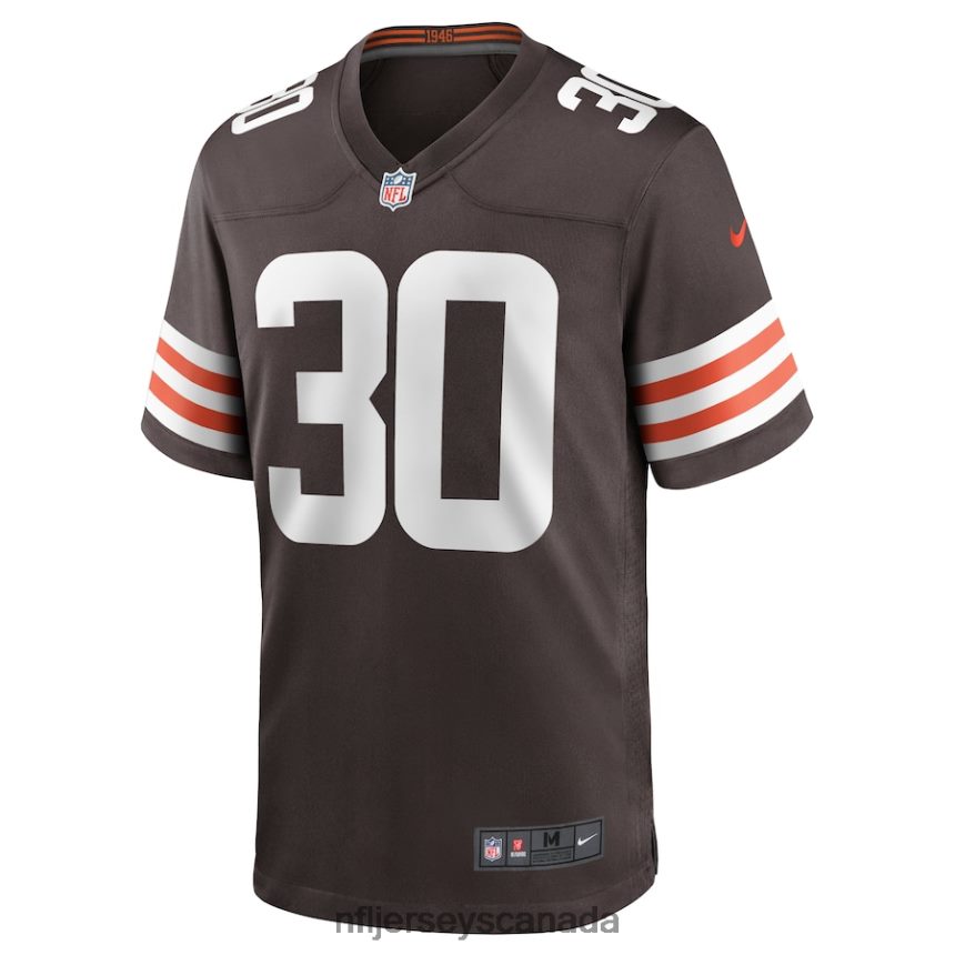 Men Cleveland Browns D\Ernest Johnson Nike Brown Game Jersey Clothing NFL TBXFR64346