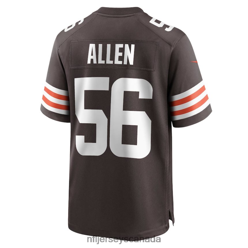 Men Cleveland Browns Dakota Allen Nike Brown Game Player Jersey Clothing NFL TBXFR66646