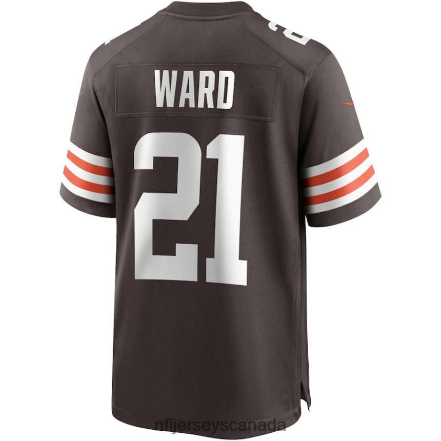 Men Cleveland Browns Denzel Ward Nike Brown Game Player Jersey Clothing NFL TBXFR62769