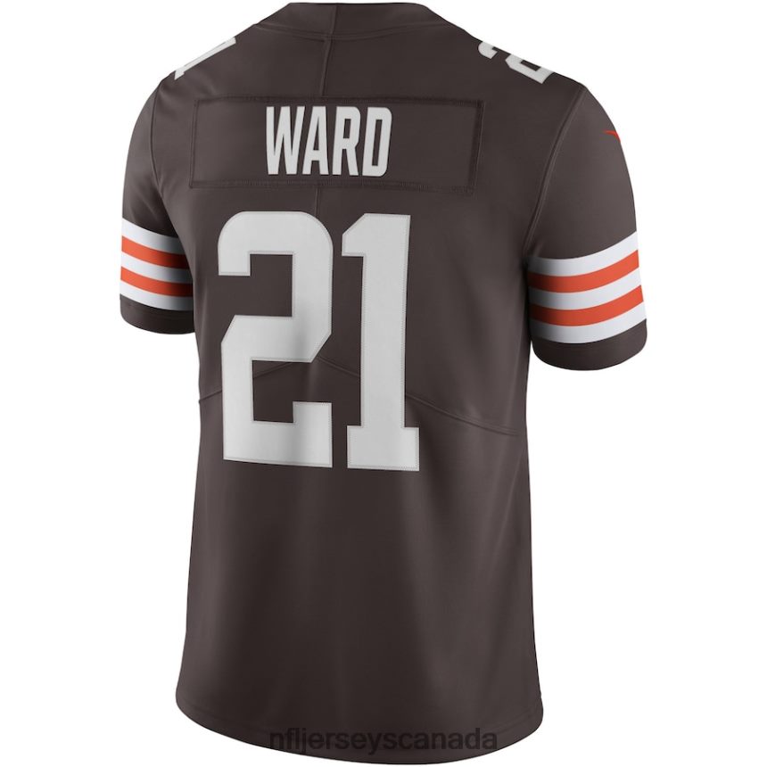 Men Cleveland Browns Denzel Ward Nike Brown Vapor Limited Jersey Clothing NFL TBXFR61908