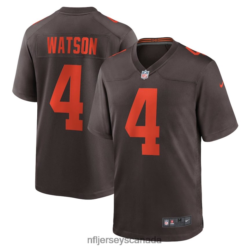 Men Cleveland Browns Deshaun Watson Nike Brown Alternate Game Jersey Clothing NFL TBXFR63674
