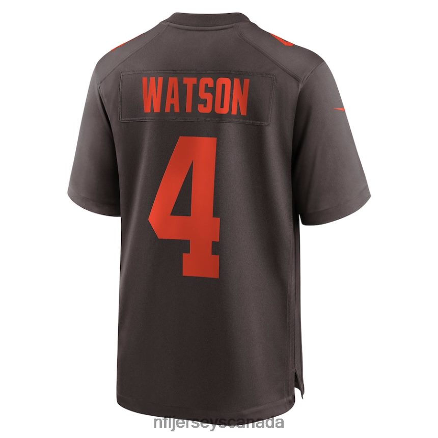 Men Cleveland Browns Deshaun Watson Nike Brown Alternate Game Jersey Clothing NFL TBXFR63674