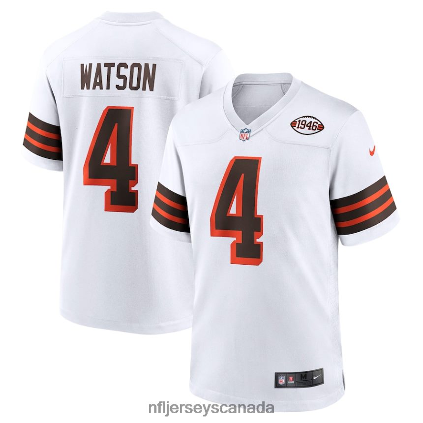 Men Cleveland Browns Deshaun Watson Nike White Alternate Game Jersey Clothing NFL TBXFR6989
