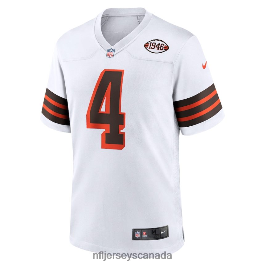 Men Cleveland Browns Deshaun Watson Nike White Alternate Game Jersey Clothing NFL TBXFR6989