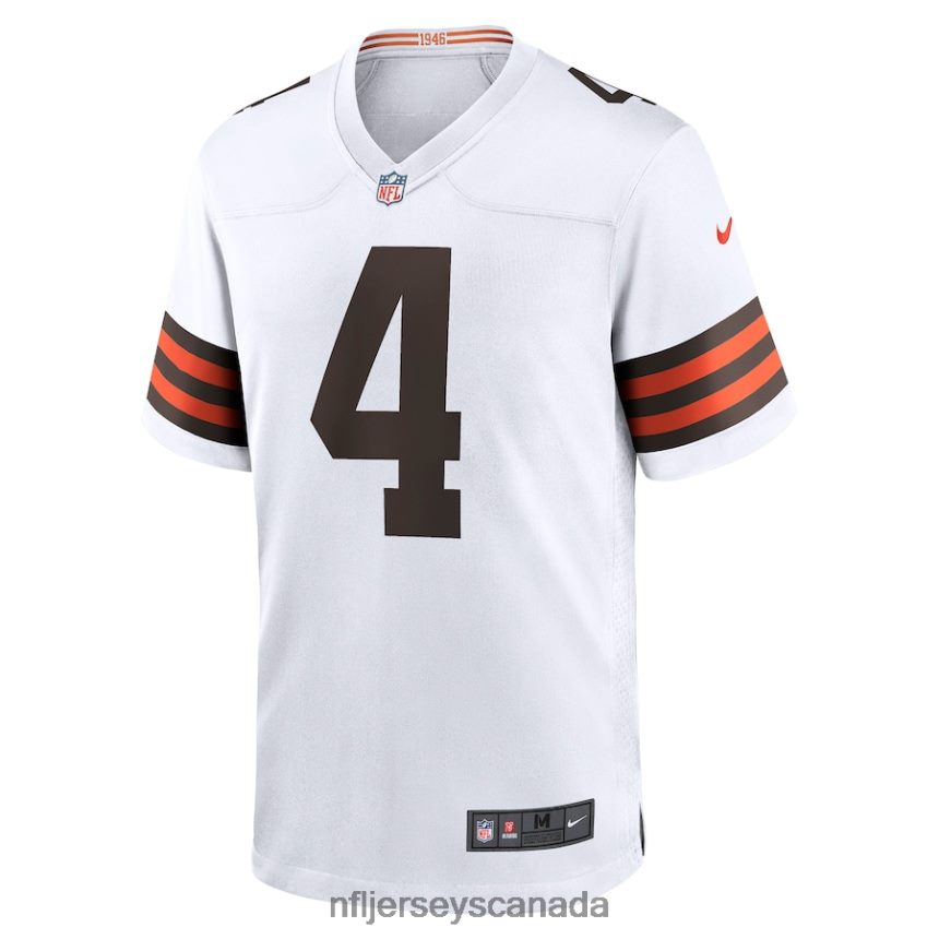 Men Cleveland Browns Deshaun Watson Nike White Game Jersey Clothing NFL TBXFR61199