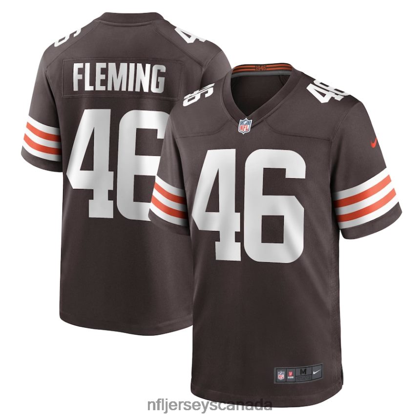 Men Cleveland Browns Don Fleming Nike Brown Retired Player Jersey Clothing NFL TBXFR66693