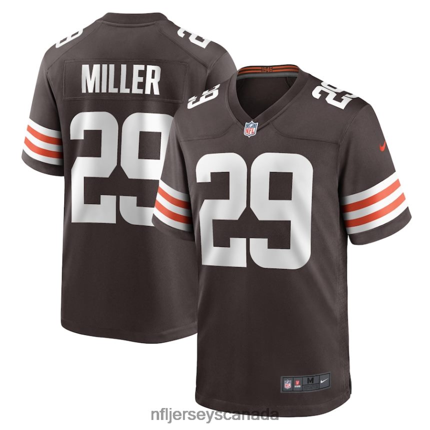 Men Cleveland Browns Herb Miller Nike Brown Game Player Jersey Clothing NFL TBXFR66068