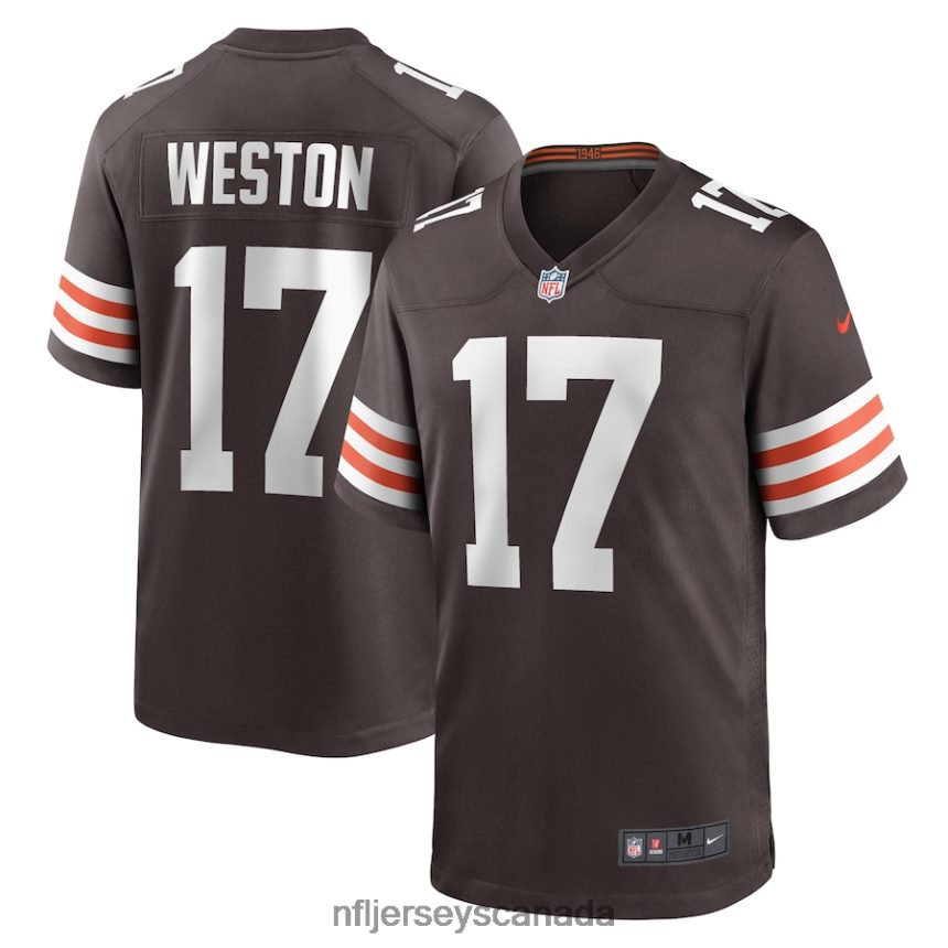 Men Cleveland Browns Isaiah Weston Nike Brown Game Player Jersey Clothing NFL TBXFR66890