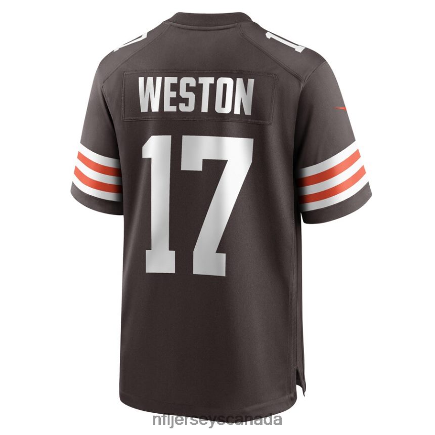 Men Cleveland Browns Isaiah Weston Nike Brown Game Player Jersey Clothing NFL TBXFR66890