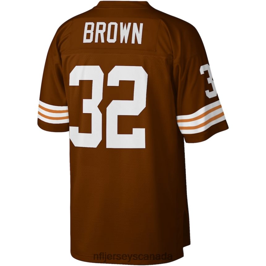 Men Cleveland Browns Jim Brown Mitchell  Ness Brown Legacy Replica Jersey Clothing NFL TBXFR63109