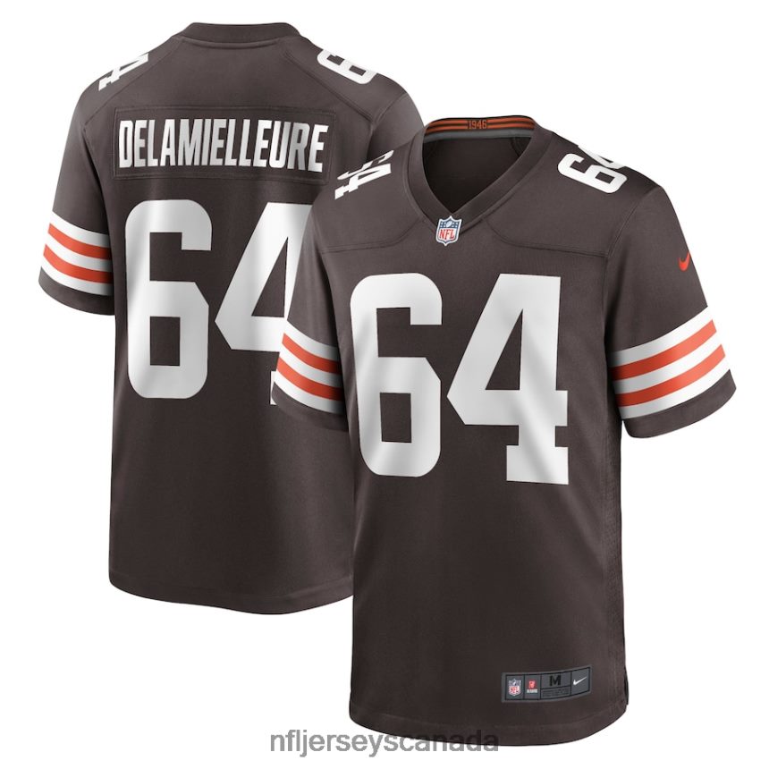 Men Cleveland Browns Joe DeLamielleure Nike Brown Game Retired Player Jersey Clothing NFL TBXFR64876