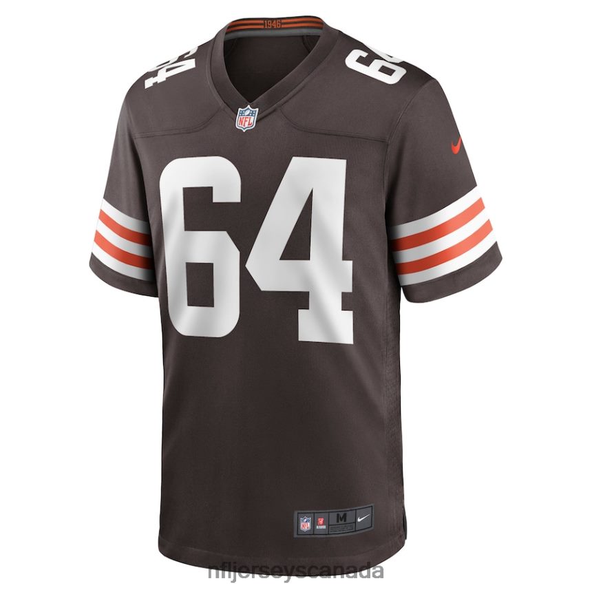 Men Cleveland Browns Joe DeLamielleure Nike Brown Game Retired Player Jersey Clothing NFL TBXFR64876