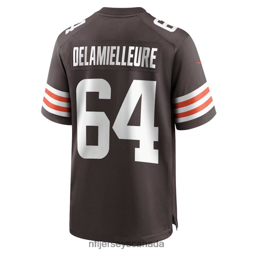 Men Cleveland Browns Joe DeLamielleure Nike Brown Game Retired Player Jersey Clothing NFL TBXFR64876