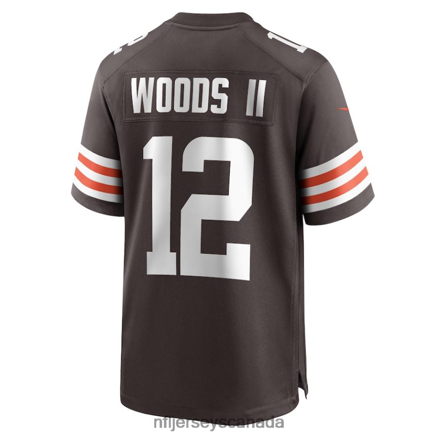 Men Cleveland Browns Michael Woods II Nike Brown Game Player Jersey Clothing NFL TBXFR67049