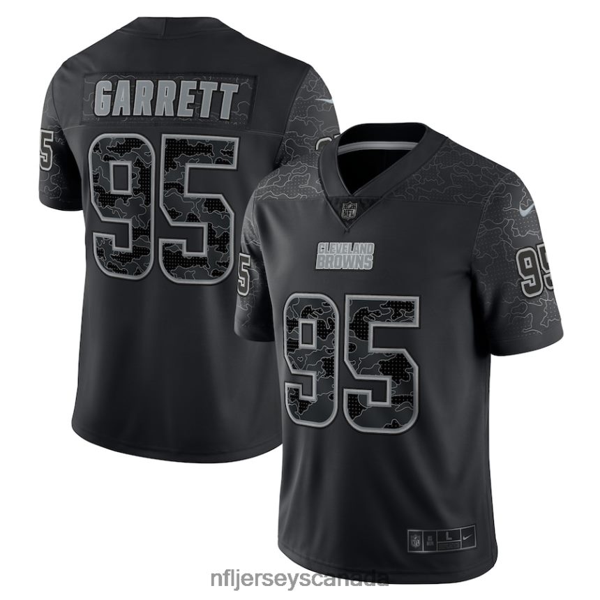 Men Cleveland Browns Myles Garrett Nike Black RFLCTV Limited Jersey Clothing NFL TBXFR62451
