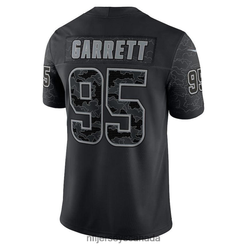 Men Cleveland Browns Myles Garrett Nike Black RFLCTV Limited Jersey Clothing NFL TBXFR62451